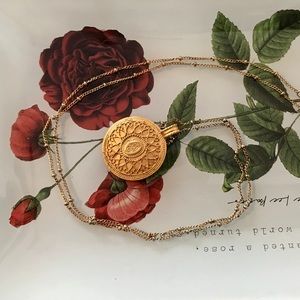 Satya Hamsa Necklace 24K Gold